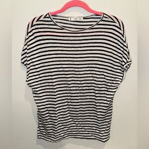 Mango Women's Striped Short Sleeve Tee